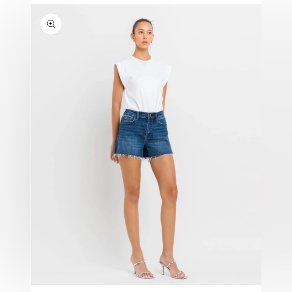 Swerve Raw Hem A Line Shorts